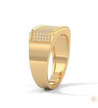0.70 Ct. Men’s Wide Pavé Lab Diamond Ring | Luxury