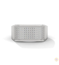 0.70 Ct. Men’s Wide Pavé Lab Diamond Ring | Luxury