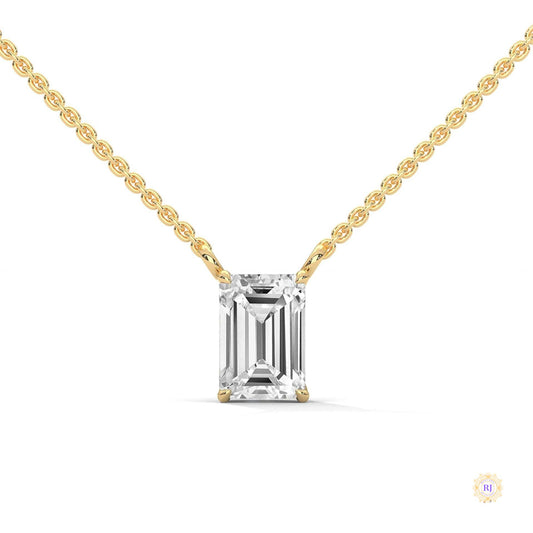 0.75 CT. Emerald-Cut Lab Diamond Pendant