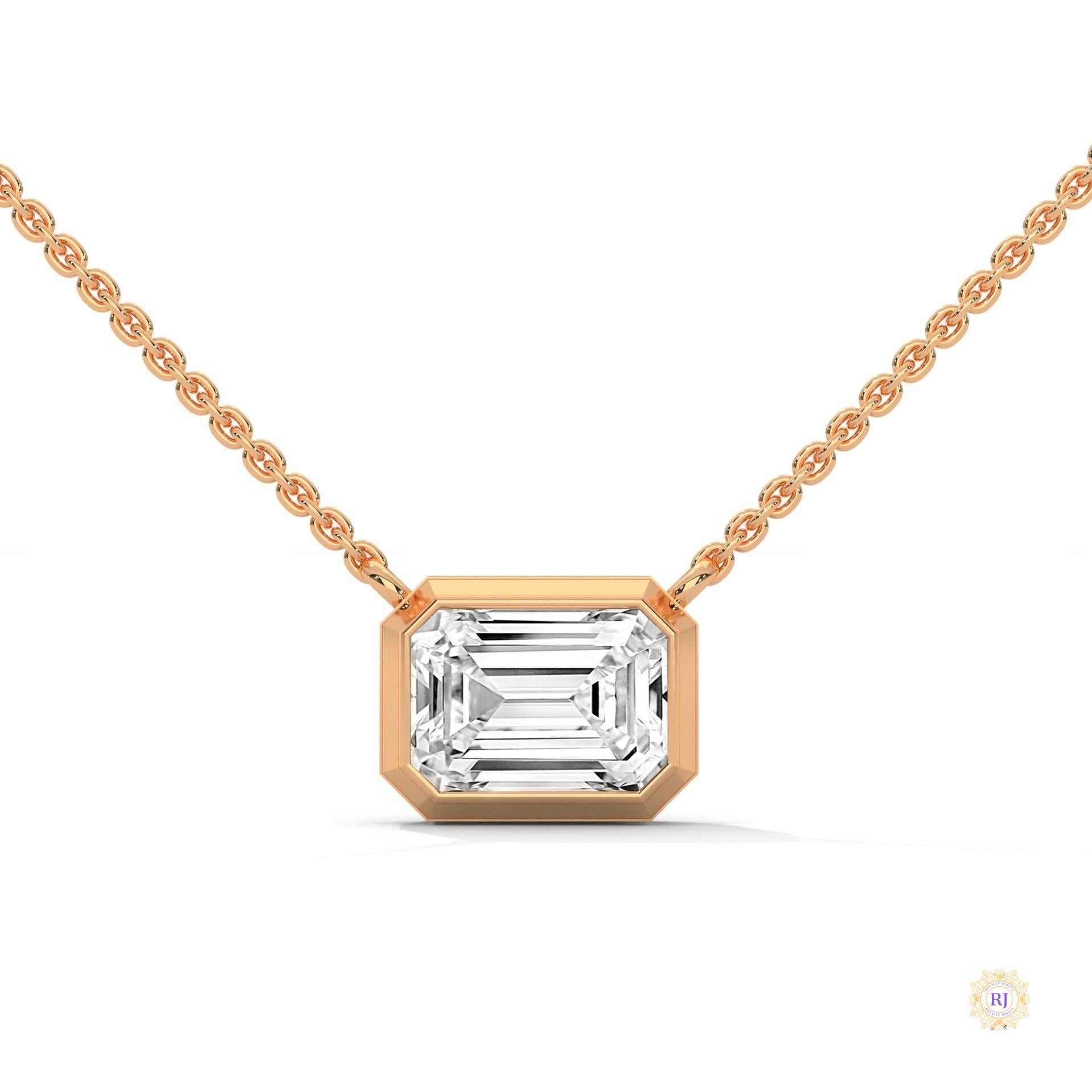 0.75 CT. Emerald-Cut Lab Diamond Pendant