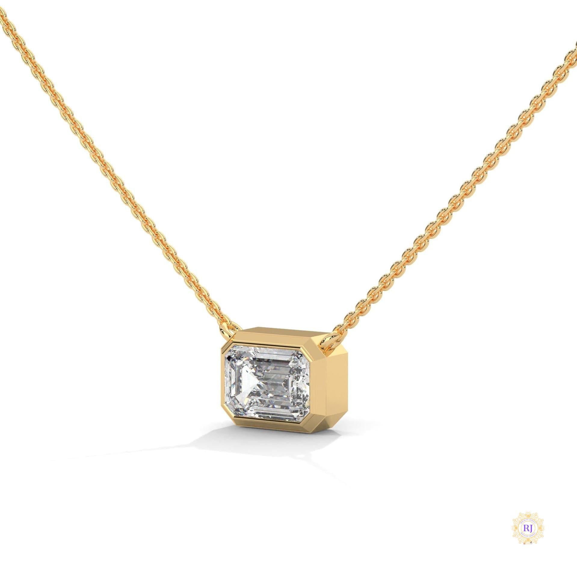 0.75 CT. Emerald-Cut Lab Diamond Pendant