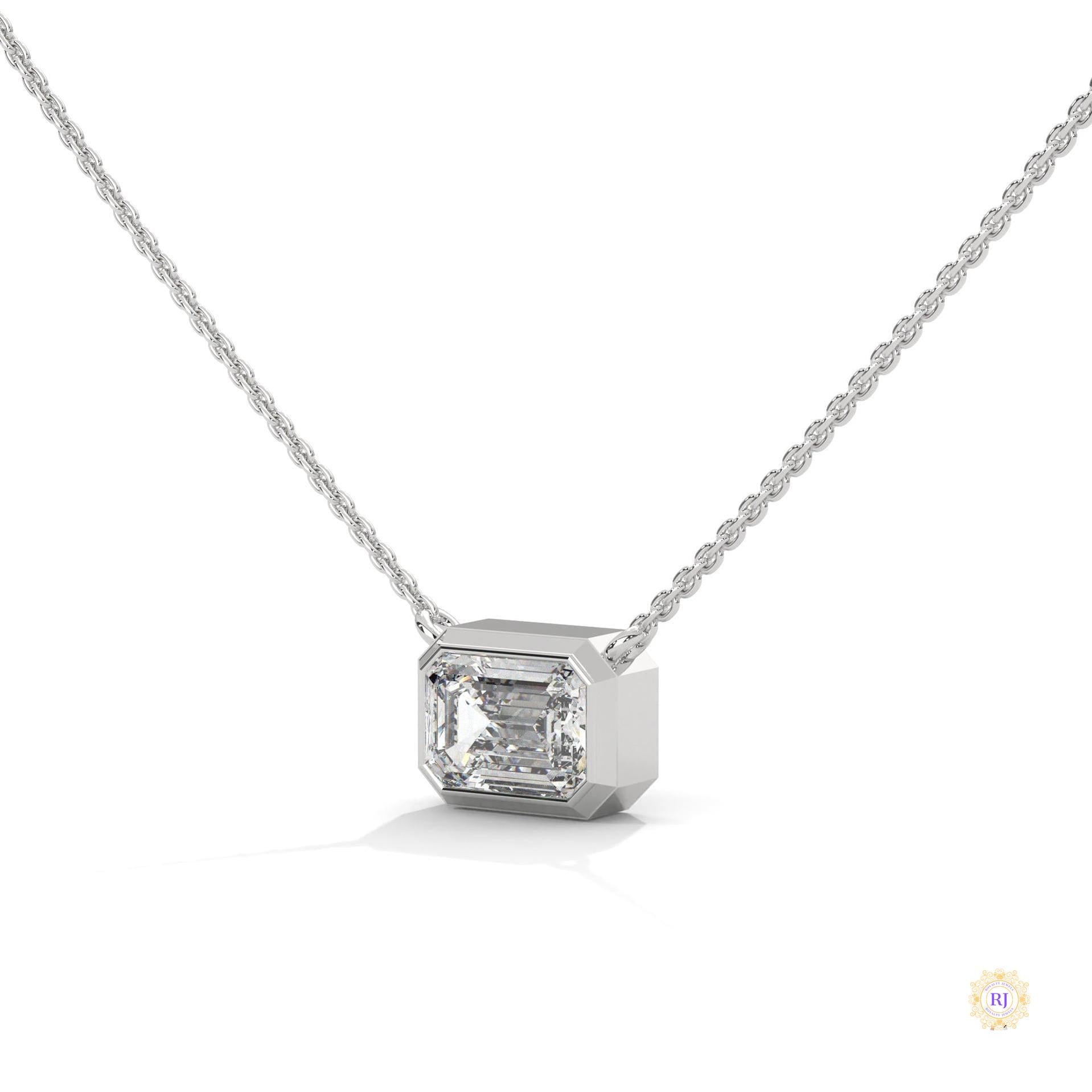 0.75 CT. Emerald-Cut Lab Diamond Pendant