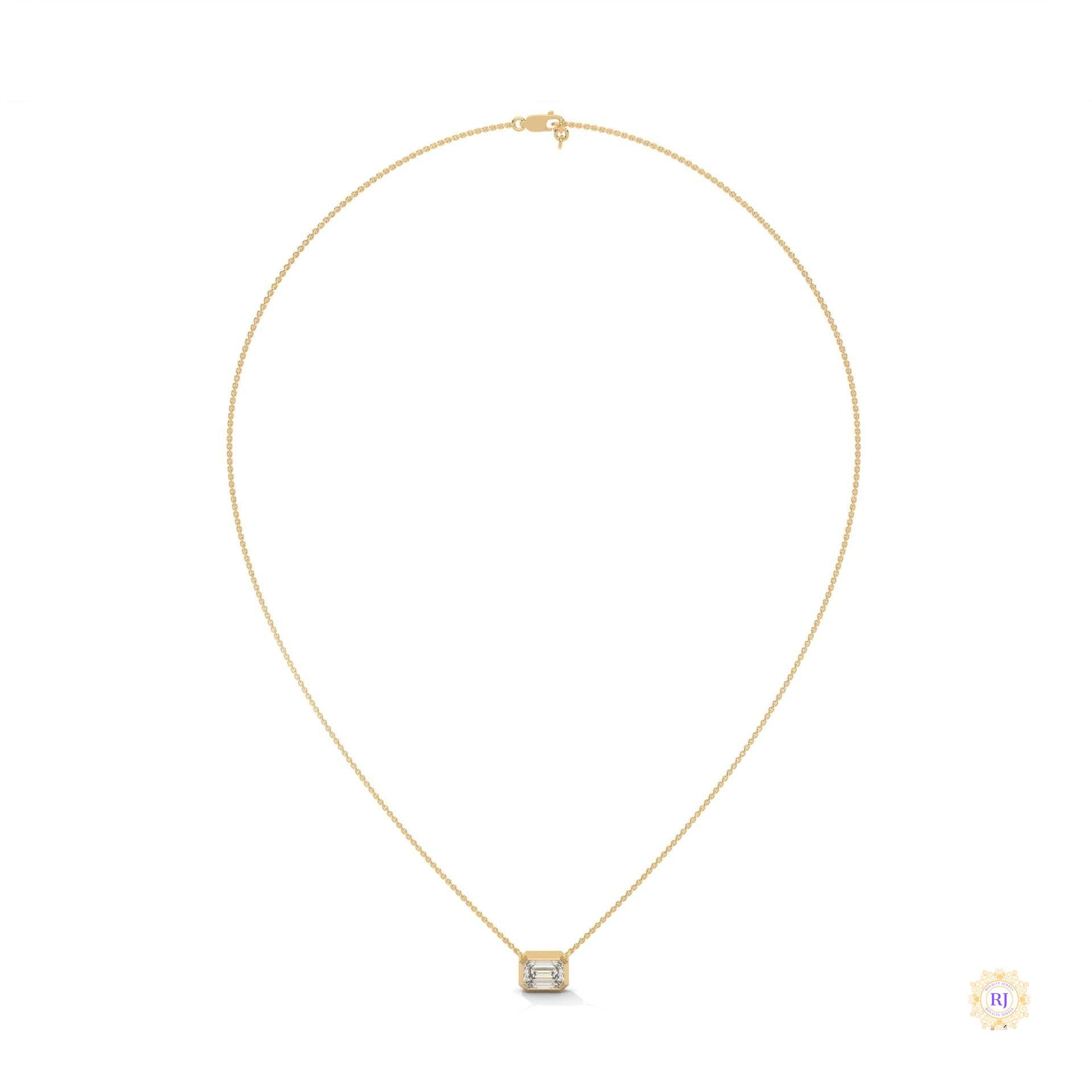 0.75 CT. Emerald-Cut Lab Diamond Pendant
