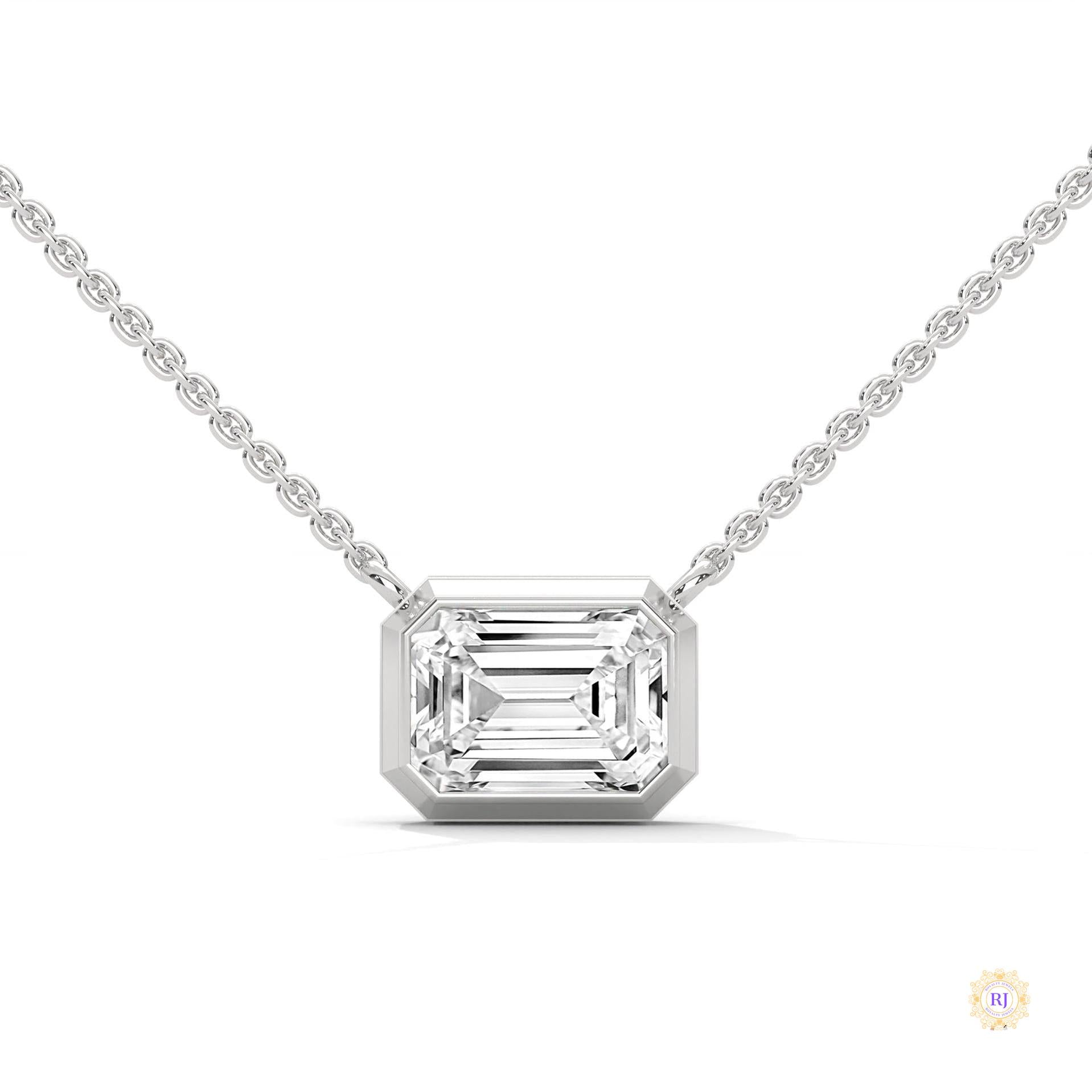 0.75 CT. Emerald-Cut Lab Diamond Pendant