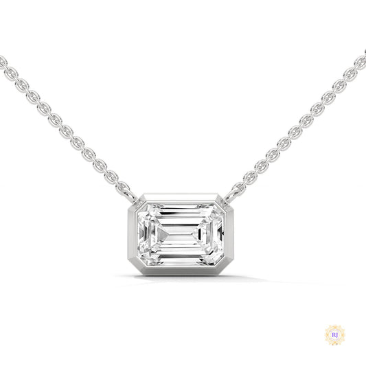 0.75 CT. Emerald-Cut Lab Diamond Pendant