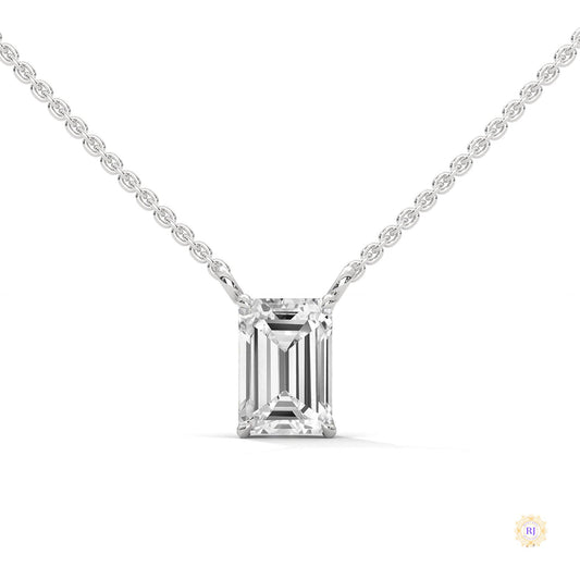 0.75 CT. Emerald-Cut Lab Diamond Pendant