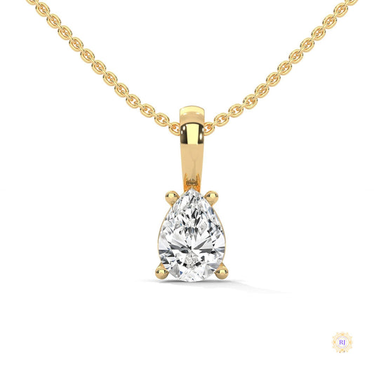 0.75 CT. Pear Lab Diamond Pendant