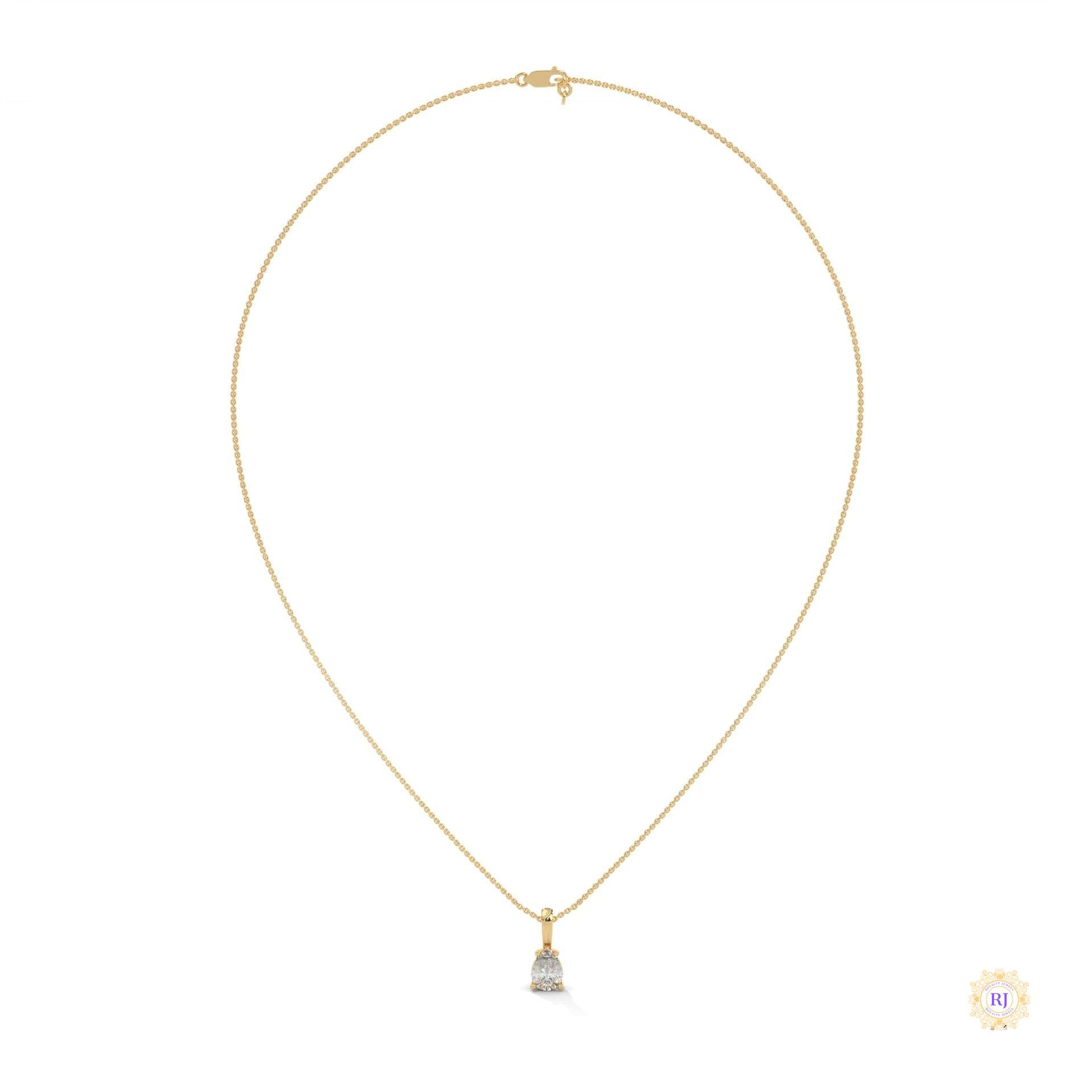 0.75 CT. Pear Lab Diamond Pendant