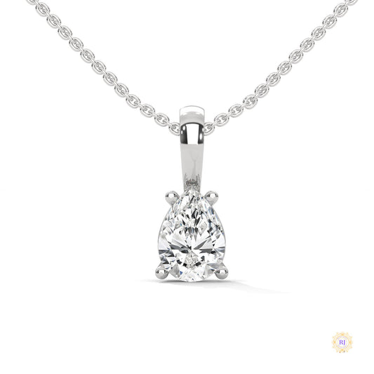 0.75 CT. Pear Lab Diamond Pendant