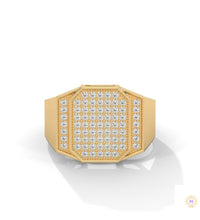 0.75 Ct. Lab Diamond Octagon Men's Ring