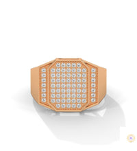 0.75 Ct. Lab Diamond Octagon Men's Ring