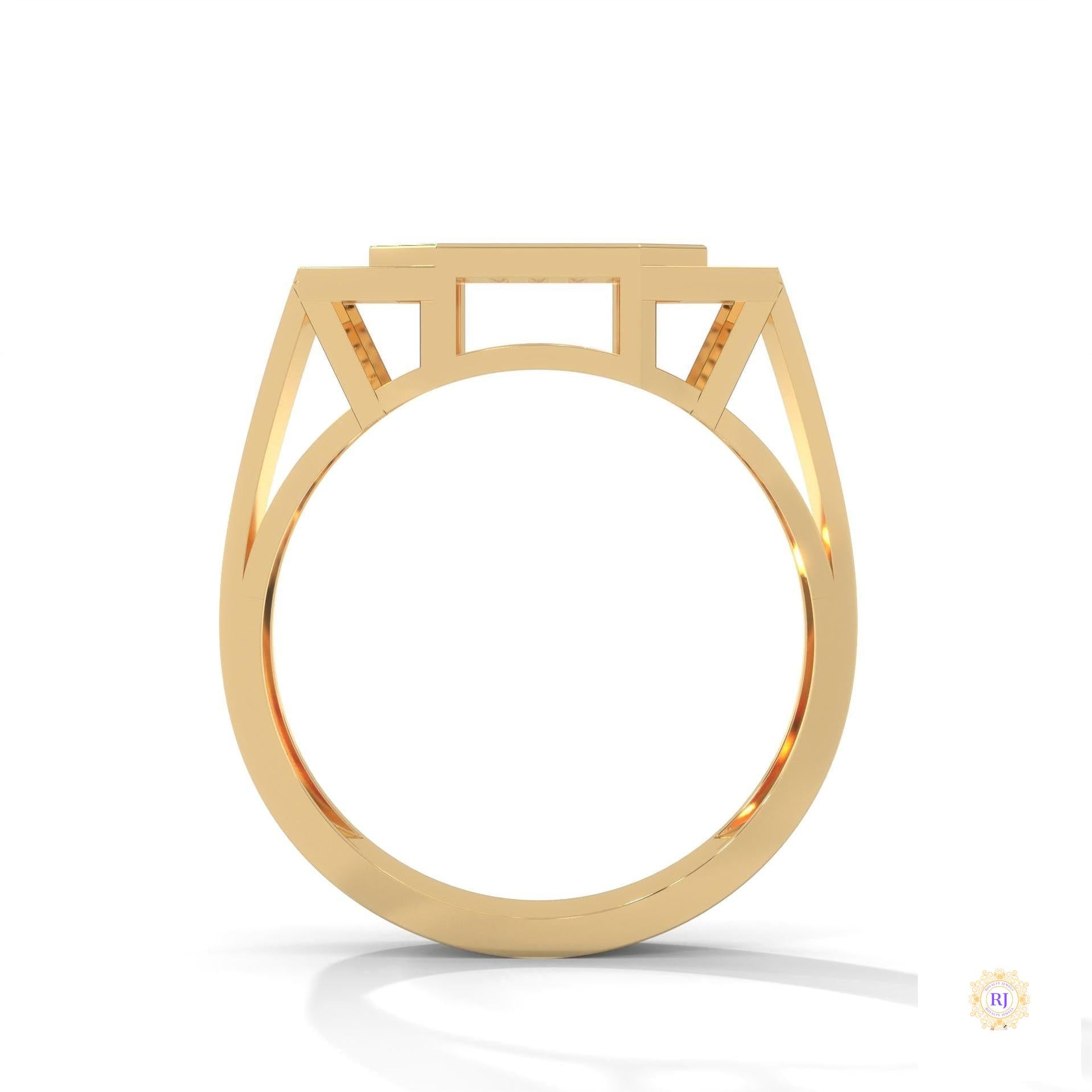 0.75 Ct. Lab Diamond Octagon Men's Ring