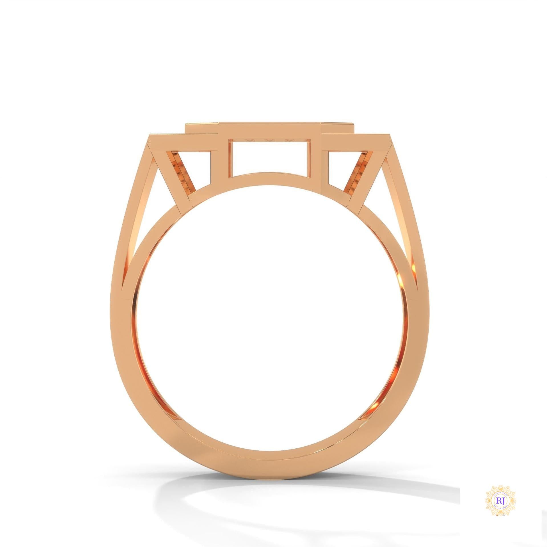 0.75 Ct. Lab Diamond Octagon Men's Ring
