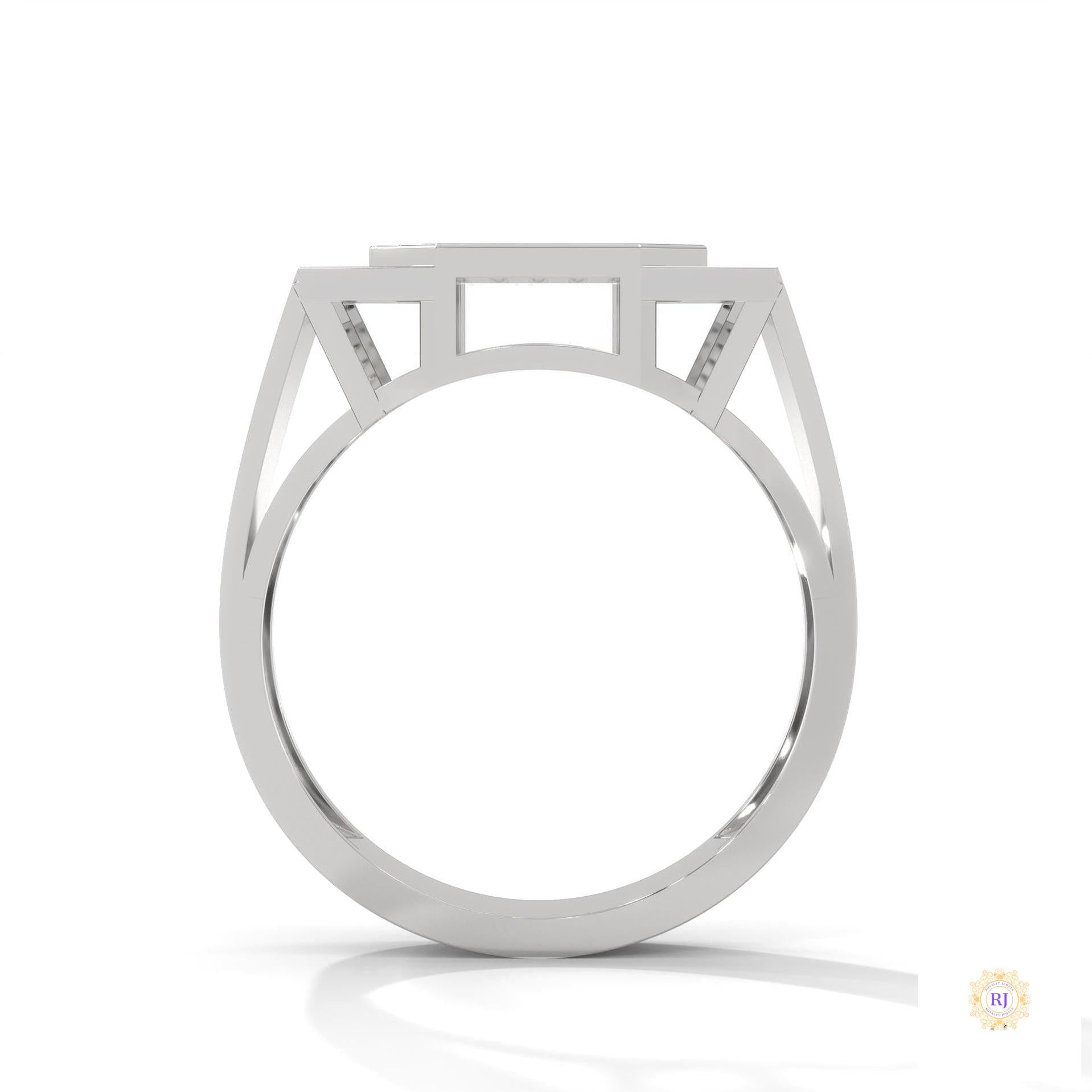 0.75 Ct. Lab Diamond Octagon Men's Ring