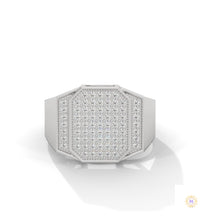 0.75 Ct. Lab Diamond Octagon Men's Ring