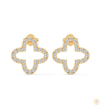 0.80 CT. Cross-Shaped Diamond Earrings