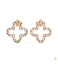 0.80 CT. Cross-Shaped Diamond Earrings