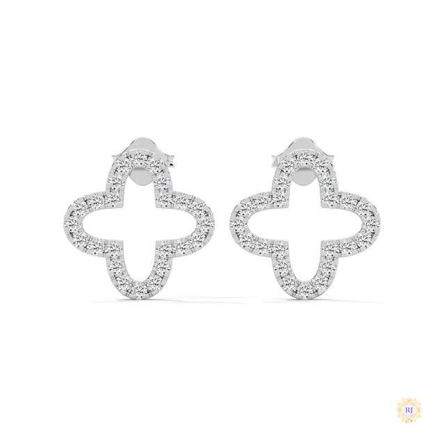 0.80 CT. Cross-Shaped Diamond Earrings