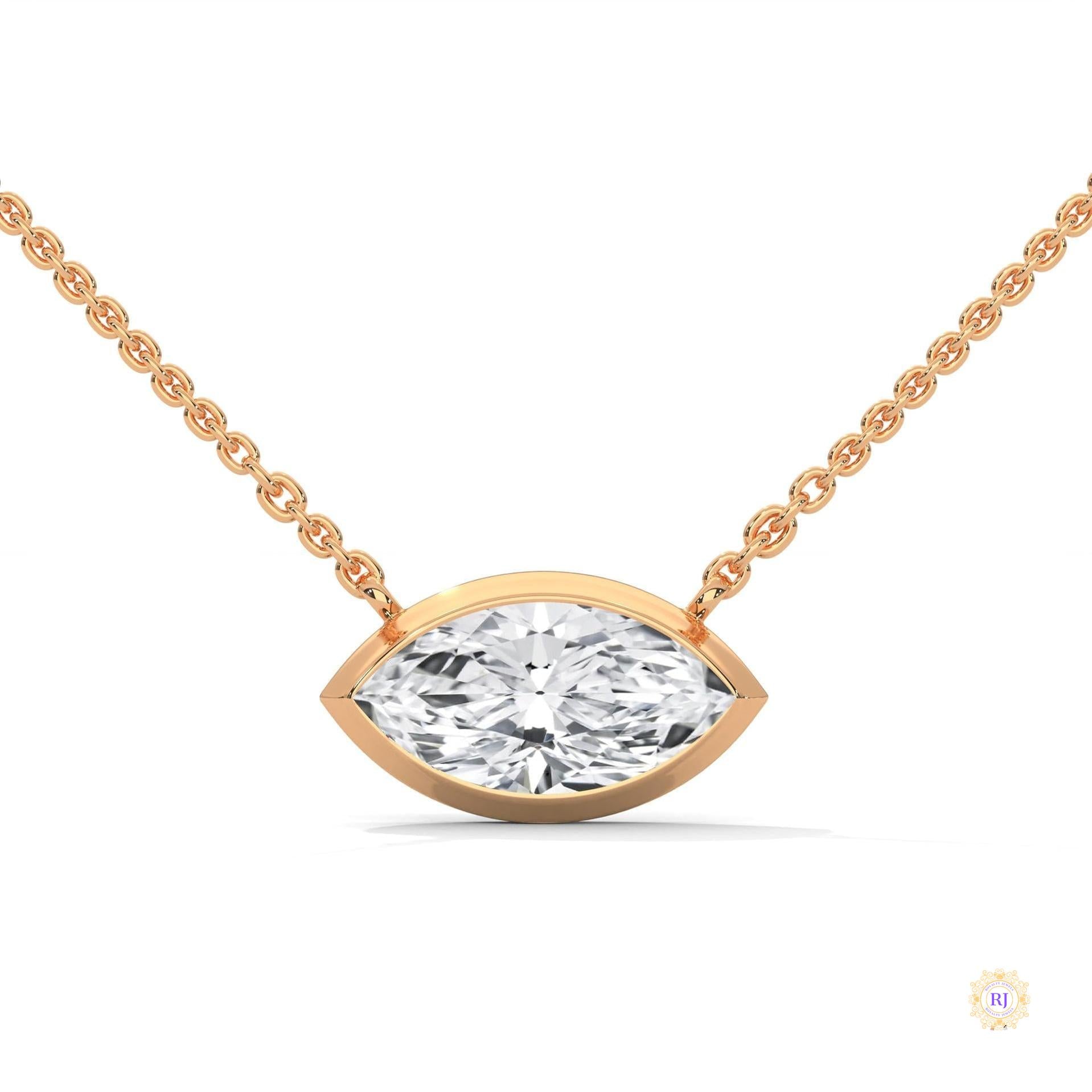 0.85 CT. Marquise Lab Diamond Pendant