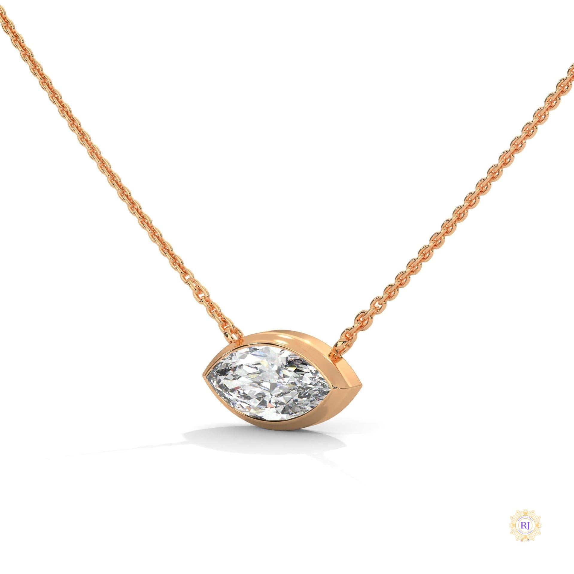 0.85 CT. Marquise Lab Diamond Pendant
