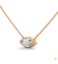 0.85 CT. Marquise Lab Diamond Pendant
