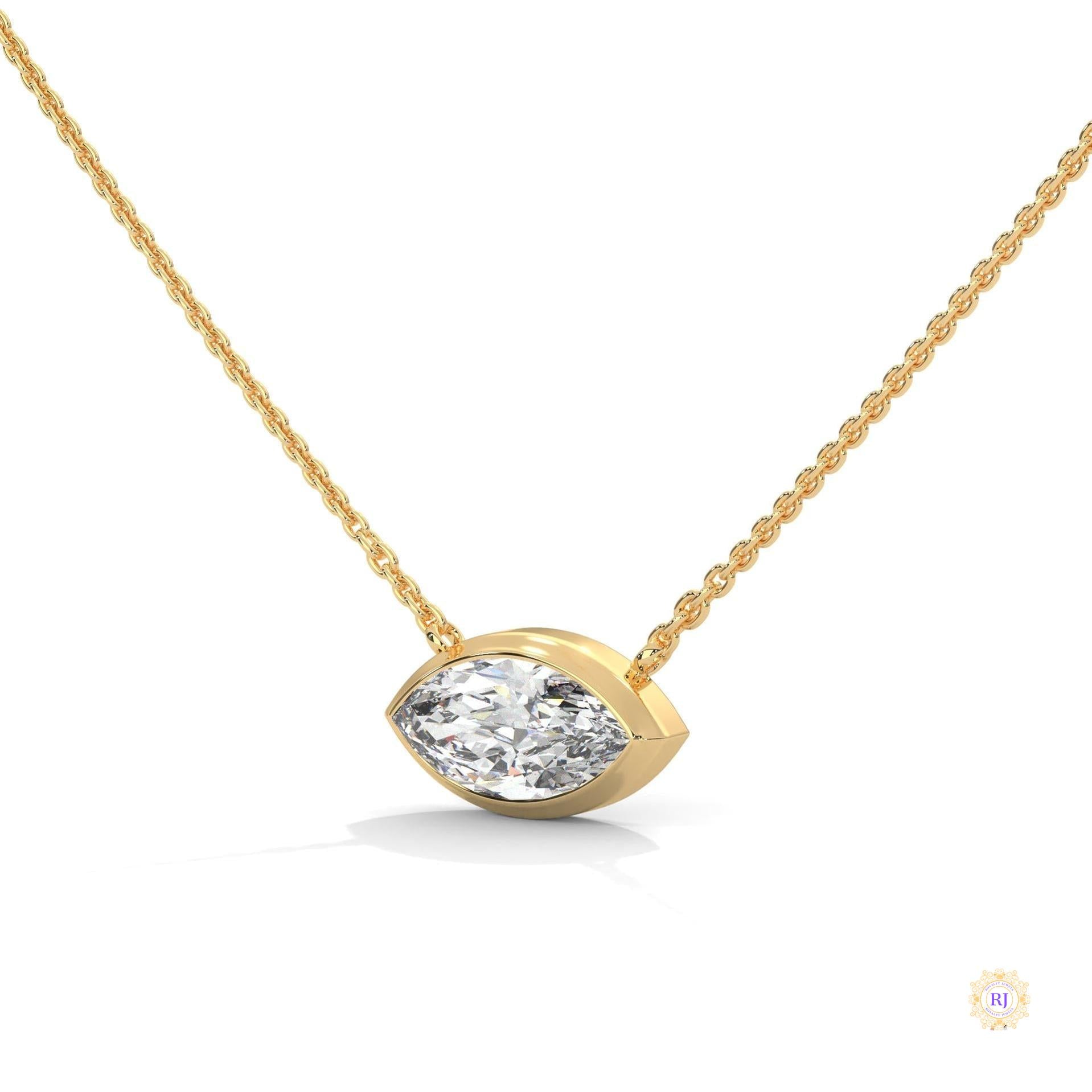 0.85 CT. Marquise Lab Diamond Pendant