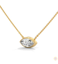0.85 CT. Marquise Lab Diamond Pendant