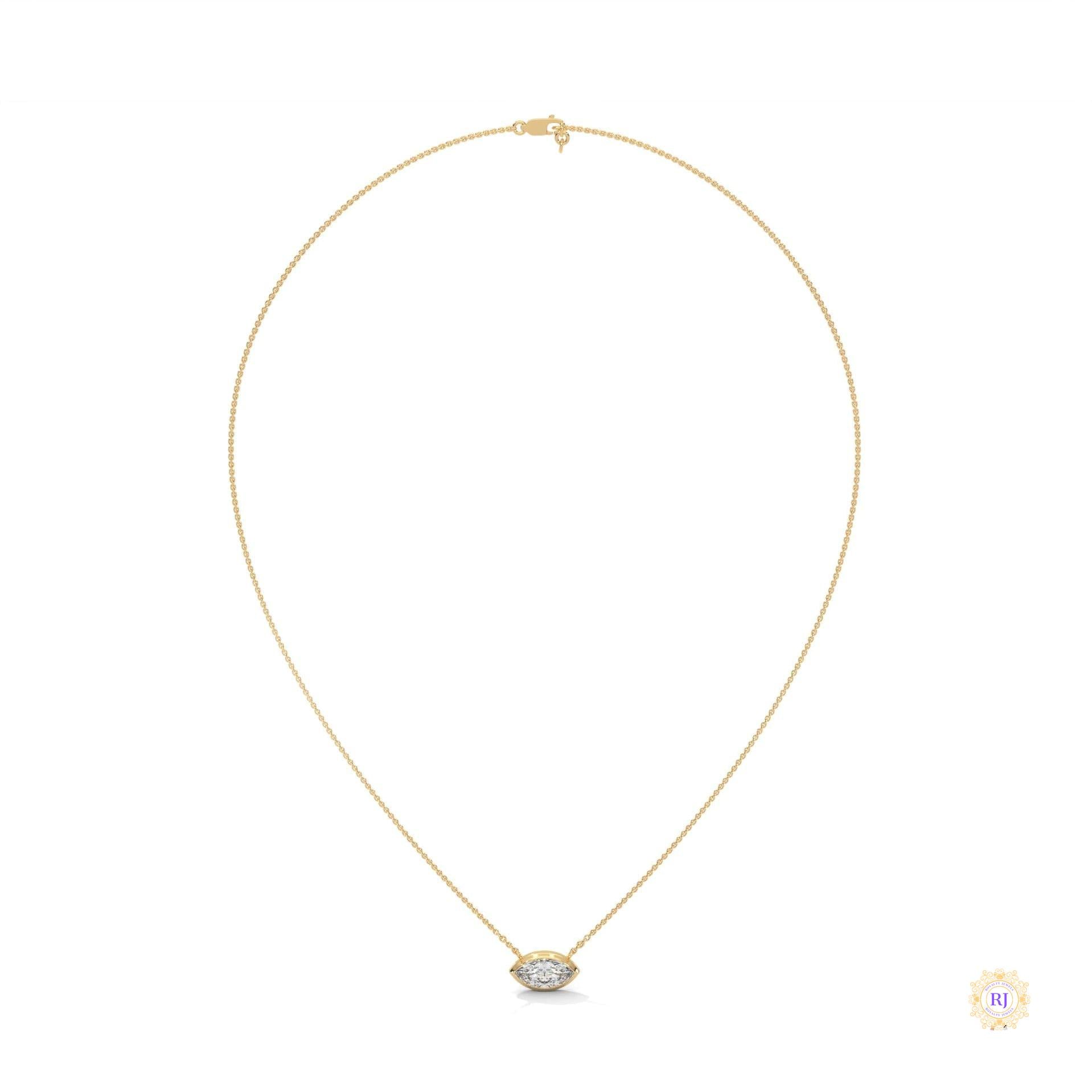 0.85 CT. Marquise Lab Diamond Pendant