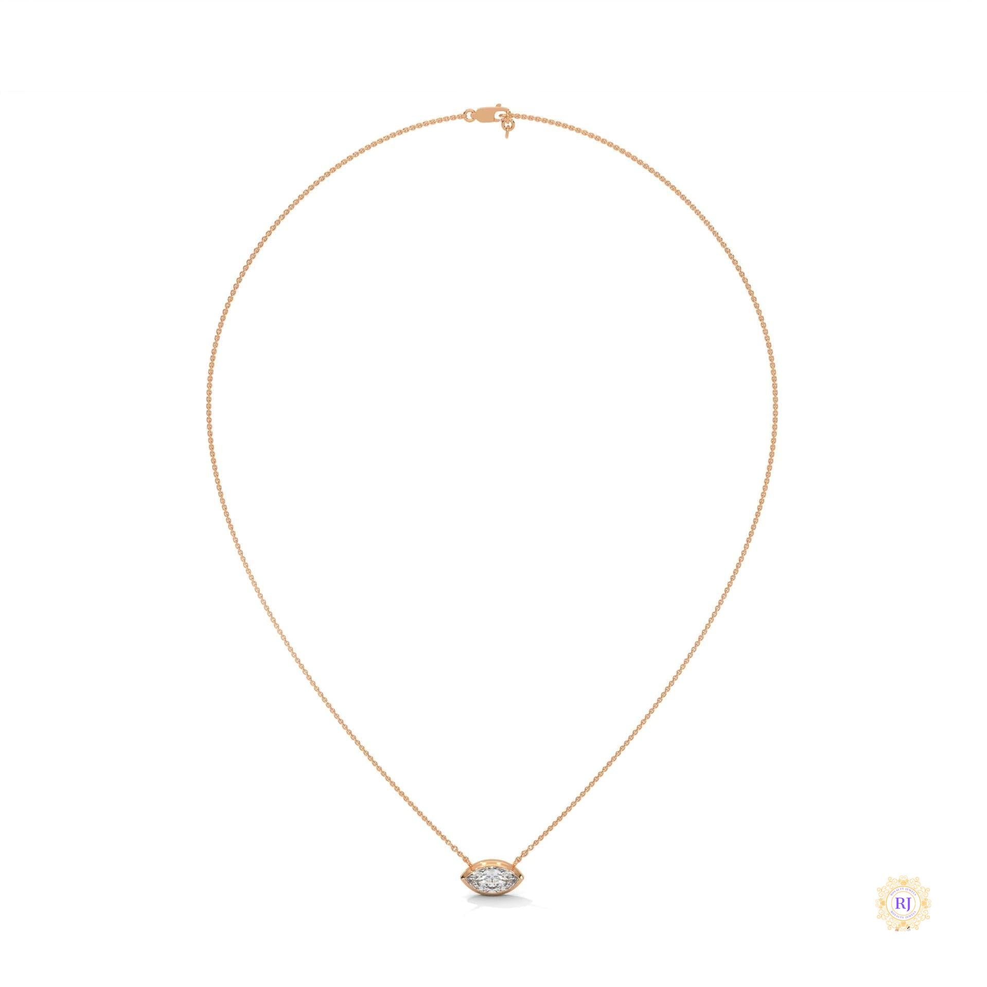 0.85 CT. Marquise Lab Diamond Pendant