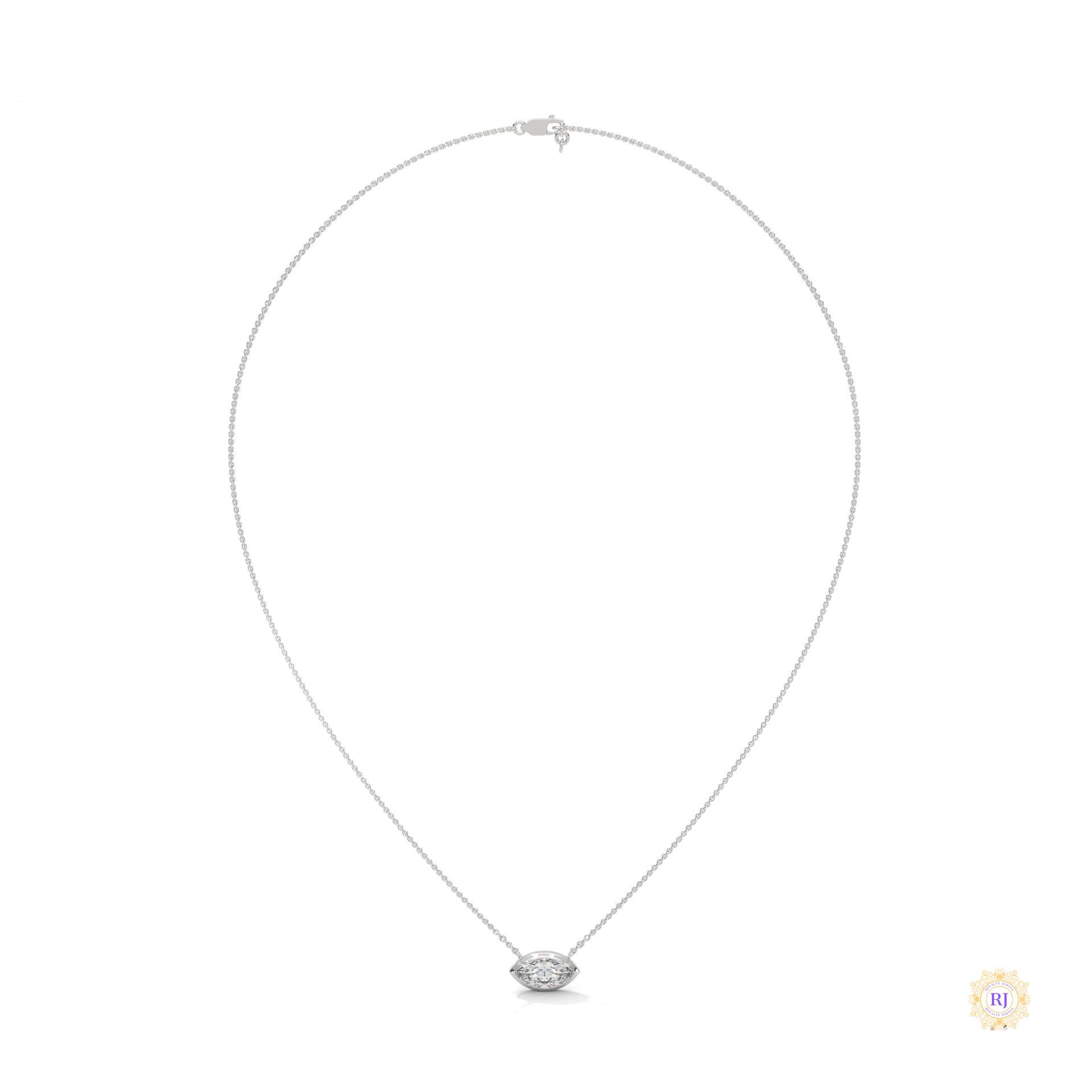 0.85 CT. Marquise Lab Diamond Pendant