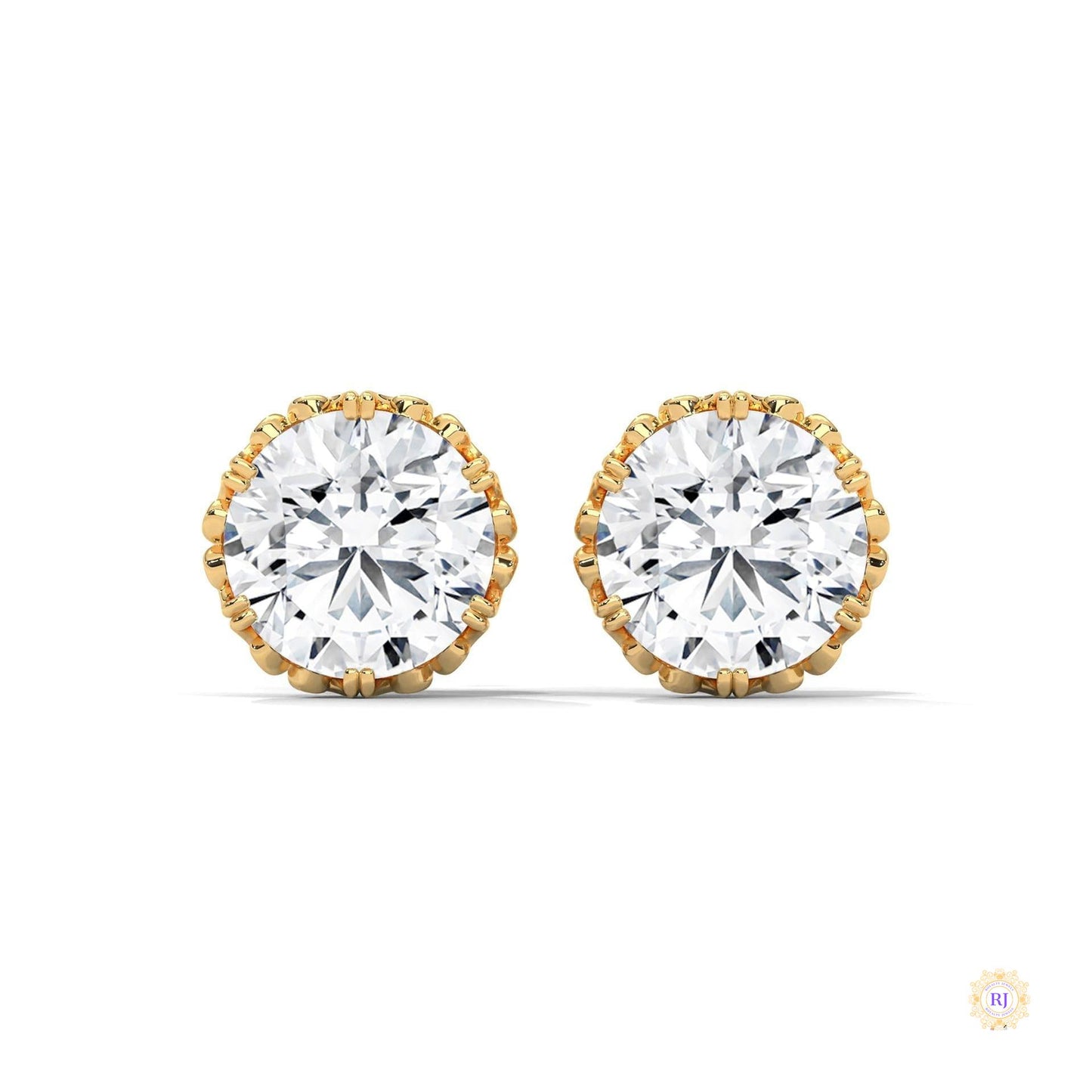 0.90 CT. Floral Lab Diamond Studs