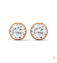 0.90 CT. Floral Lab Diamond Studs