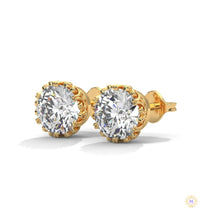 0.90 CT. Floral Lab Diamond Studs