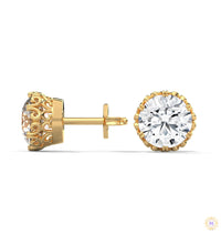 0.90 CT. Floral Lab Diamond Studs