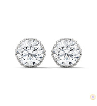 0.90 CT. Floral Lab Diamond Studs