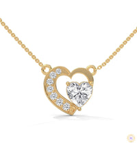 0.90 CT. Heart Diamond Pendant