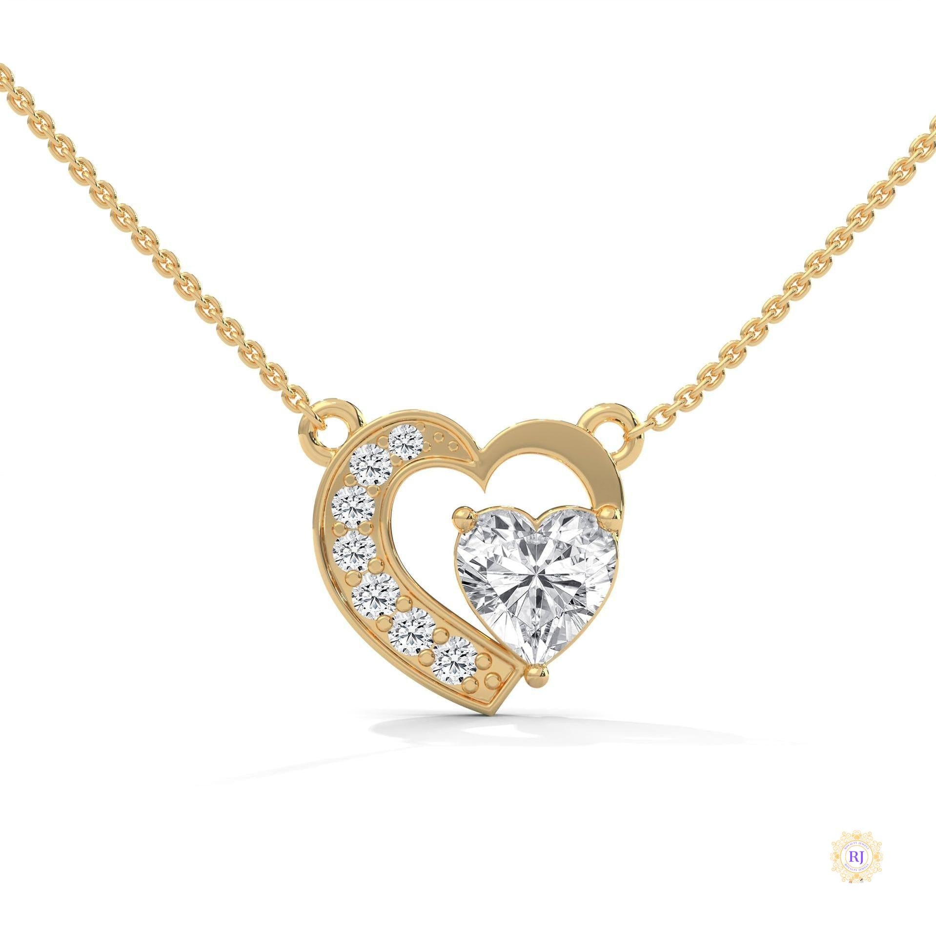0.90 CT. Heart Diamond Pendant