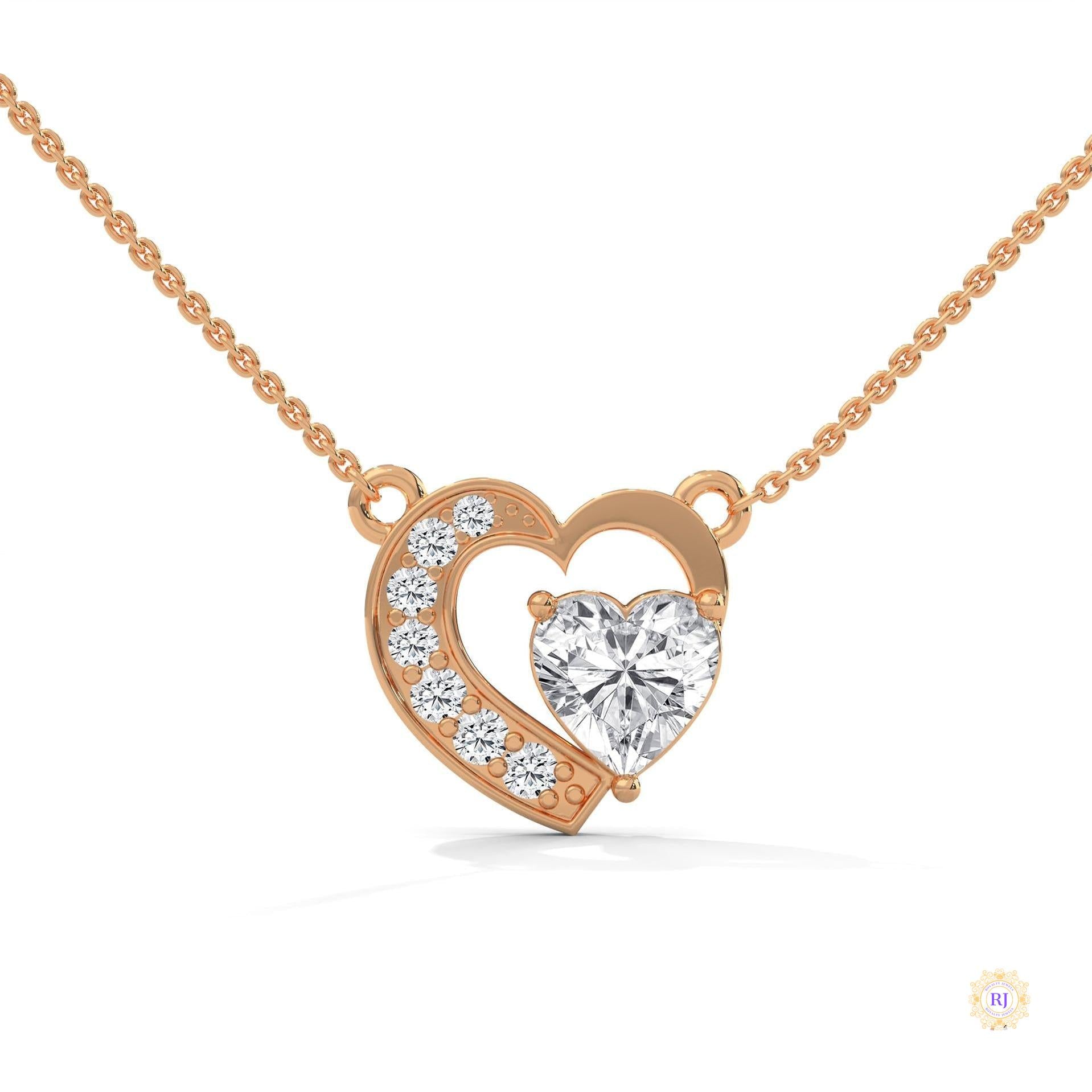 0.90 CT. Heart Diamond Pendant