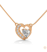 0.90 CT. Heart Diamond Pendant