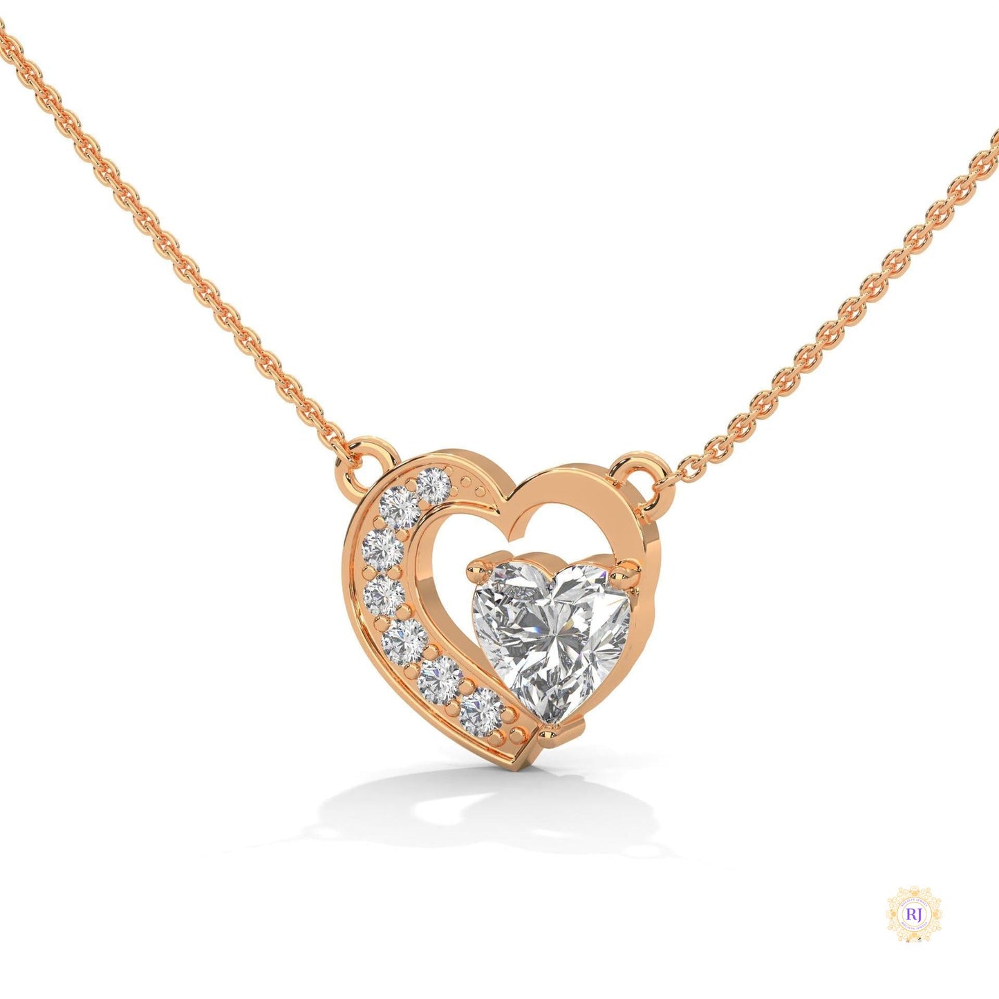 0.90 CT. Heart Diamond Pendant