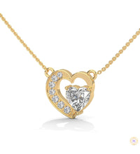 0.90 CT. Heart Diamond Pendant