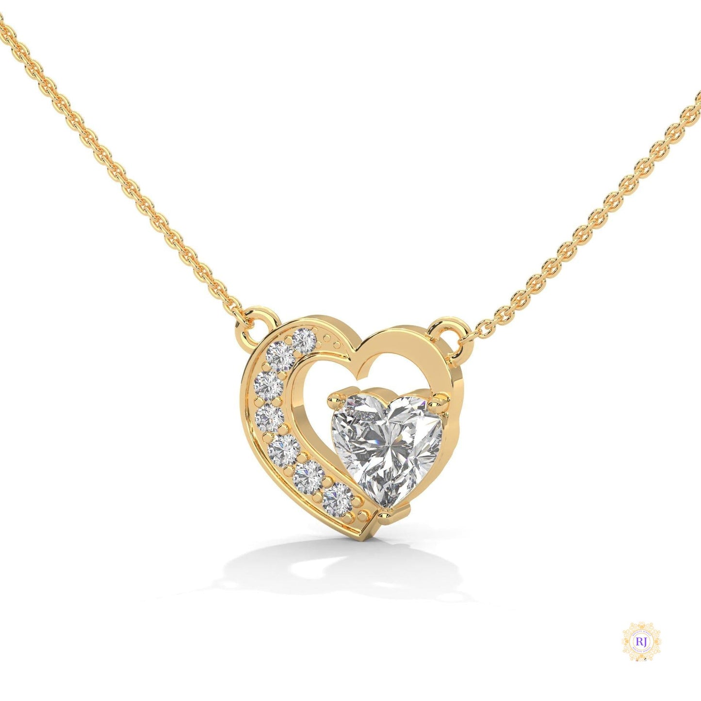 0.90 CT. Heart Diamond Pendant