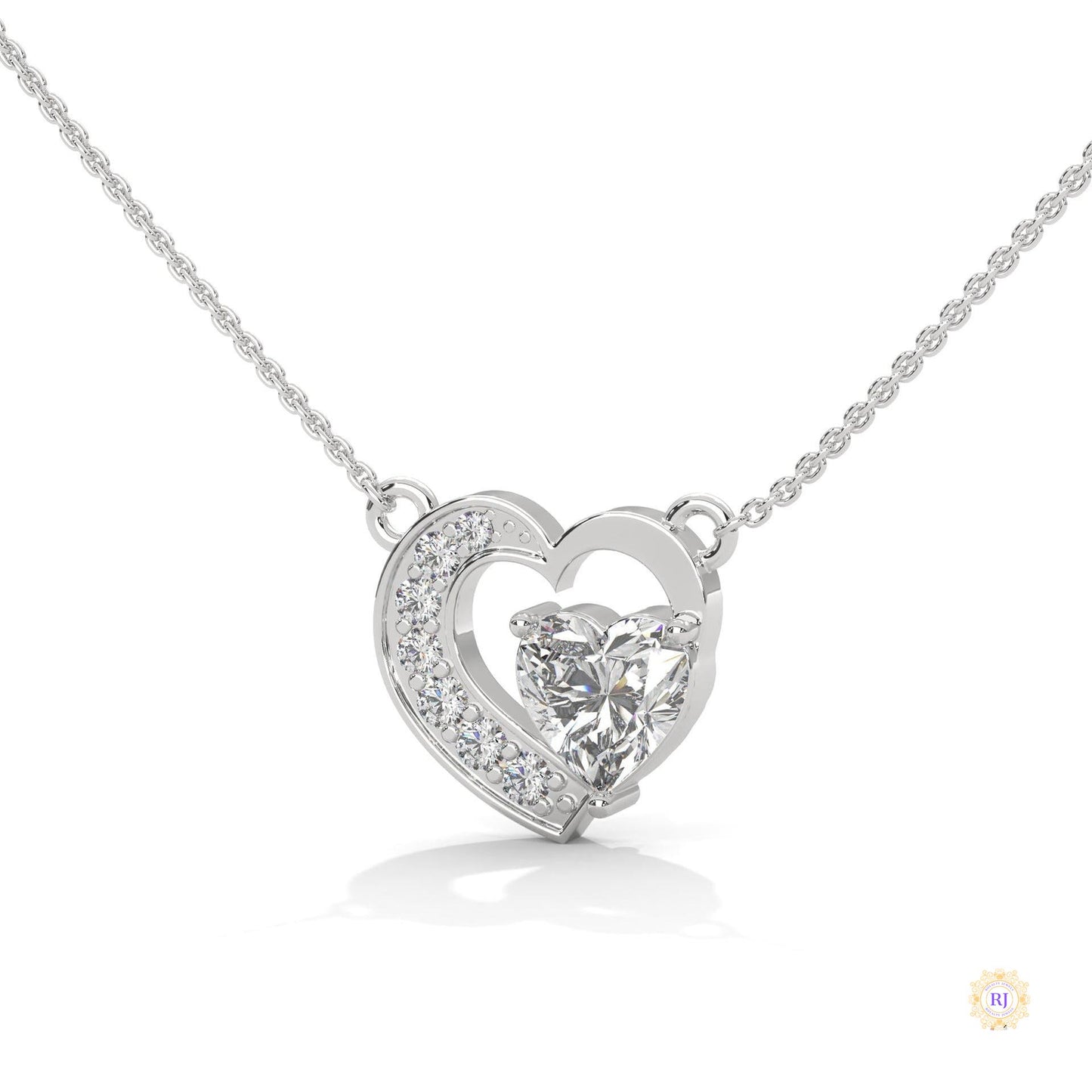 0.90 CT. Heart Diamond Pendant