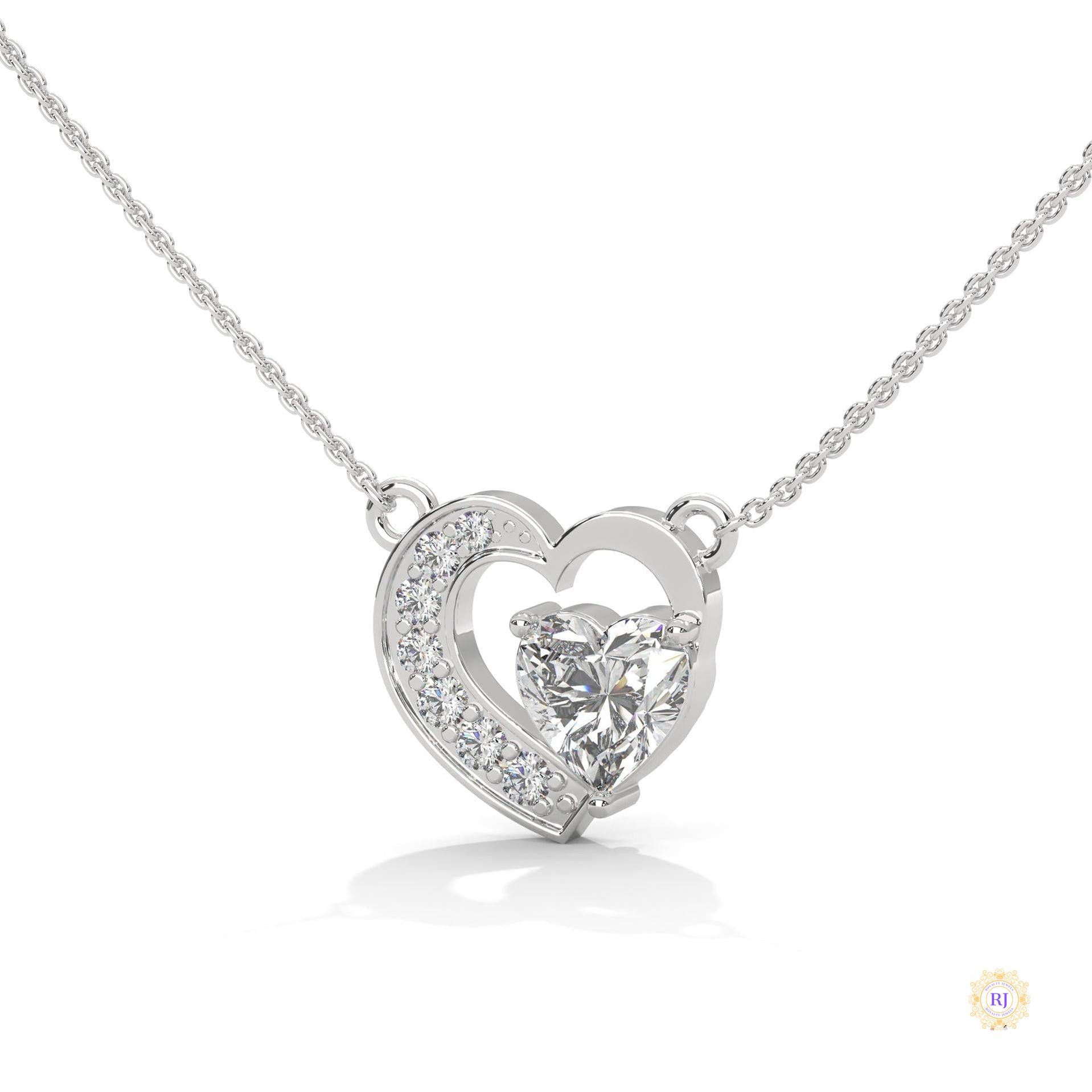 0.90 CT. Heart Diamond Pendant