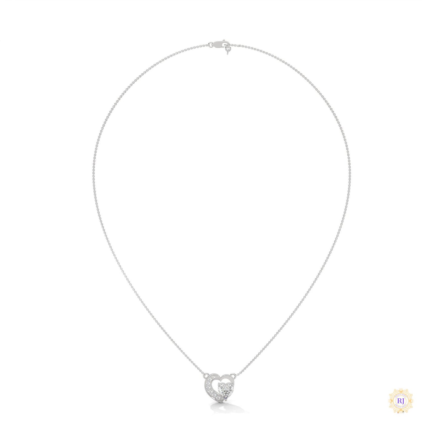 0.90 CT. Heart Diamond Pendant