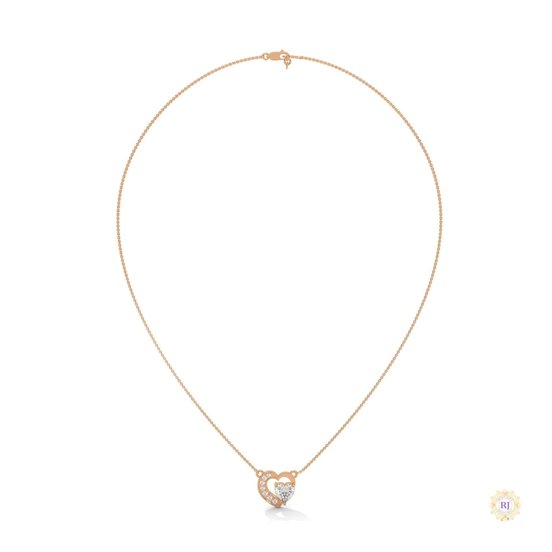 0.90 CT. Heart Diamond Pendant