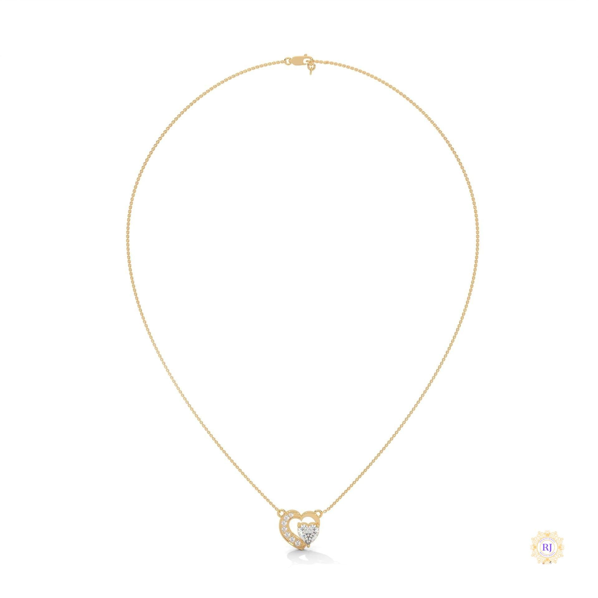 0.90 CT. Heart Diamond Pendant