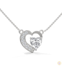 0.90 CT. Heart Diamond Pendant