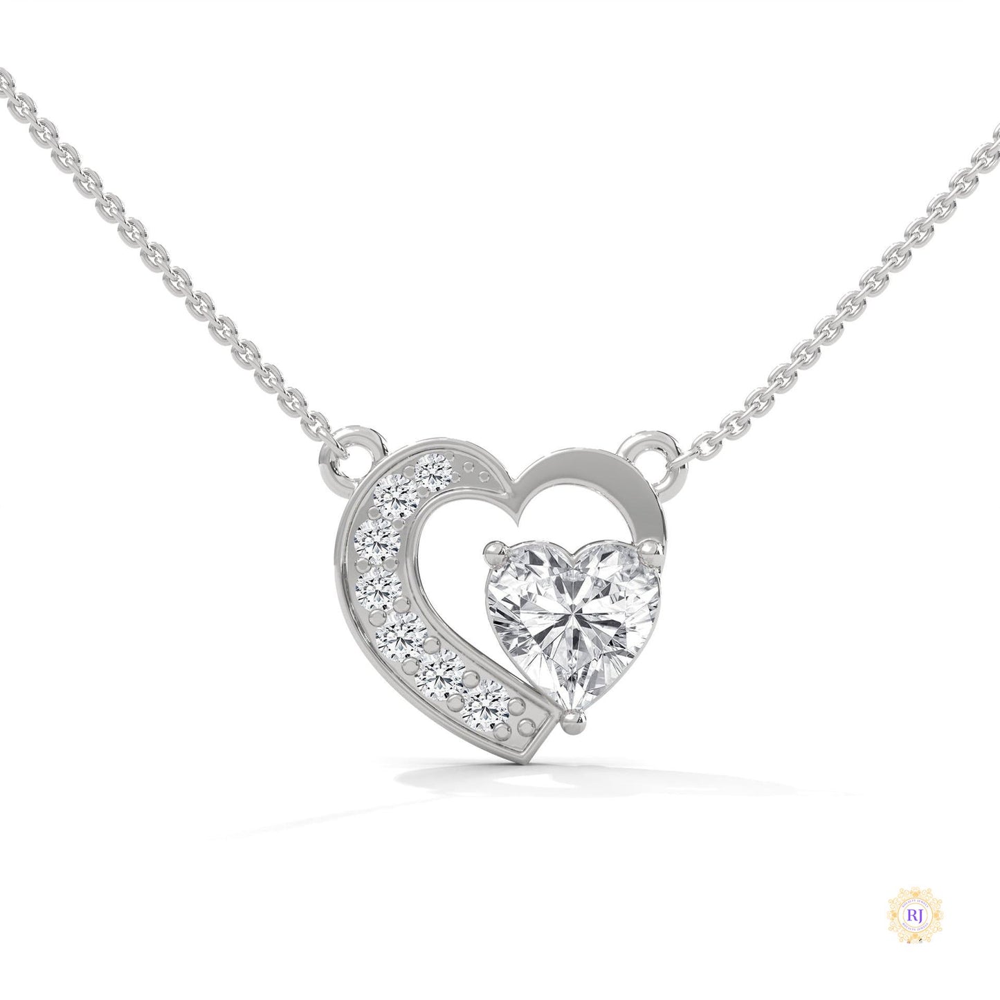 0.90 CT. Heart Diamond Pendant