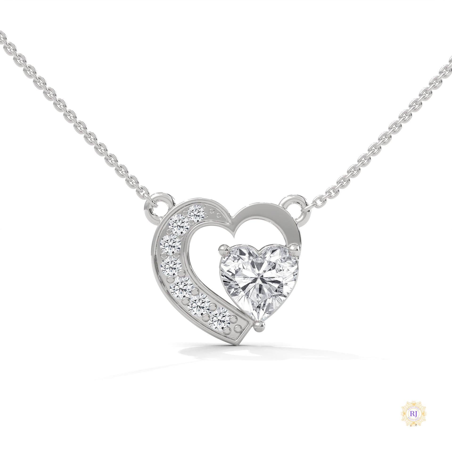 0.90 CT. Heart Diamond Pendant